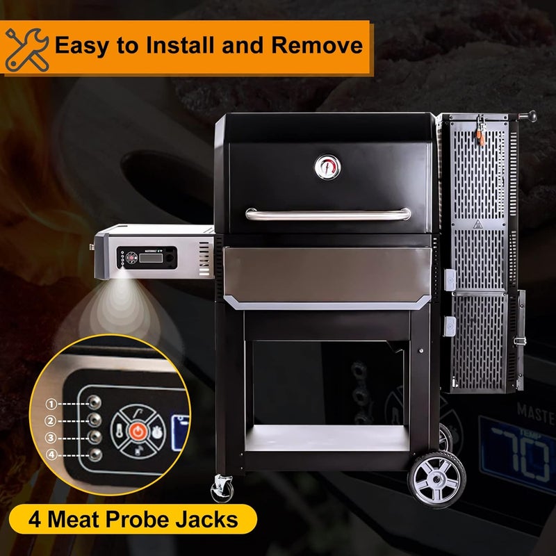 COMVIEE 2-Pack Meat Temperature Probe Replacement Parts for Masterbuilt Gravity Series 560/800/1050 Grill + Smoker, with 2 Grill Clips and 2 Probe Grommets, Replace Accessories Number: 9004190170 - Image 5